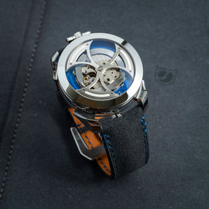 Dark Grey Alcantara (Blue) MB&F MAD1 Strap