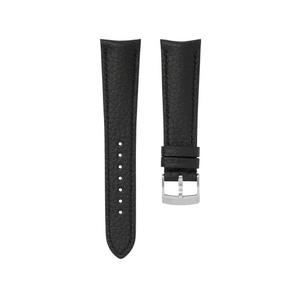 Black Rubberised Leather (Togo) Signature (Curved) Strap