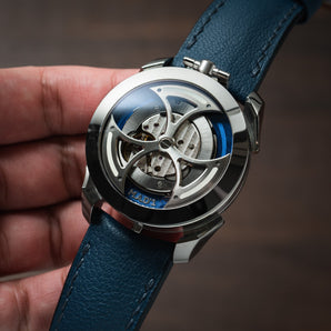 Navy Chevre Strap for MB&F MAD1