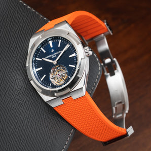 Orange CTS Rubber Strap for Vacheron Constantin Overseas