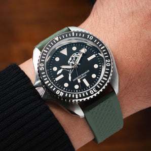 Olive Green Waffle Rubber CTS Strap