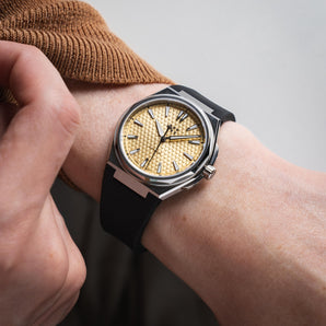 Black Sailcloth CTS Rubber Strap for Christopher Ward The Twelve