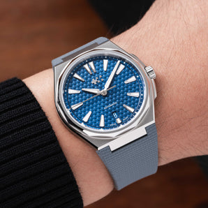 Grey Sailcloth CTS Rubber Strap for Christopher Ward The Twelve