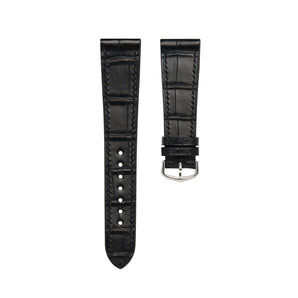 Matte Black Alligator Strap for Cartier Tank