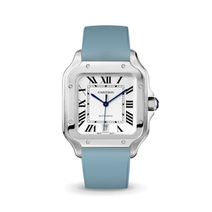 Baby Blue CTS Rubber Strap for Cartier Santos de Cartier