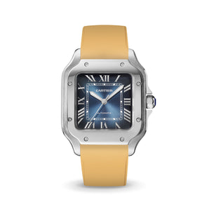 Gold CTS Rubber Strap for Cartier Santos de Cartier