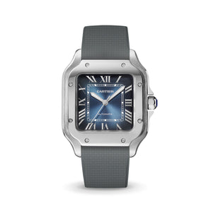 Grey Sailcloth CTS Rubber Strap for Cartier Santos de Cartier