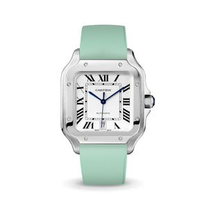 Mint Green CTS Rubber Strap for Cartier Santos de Cartier