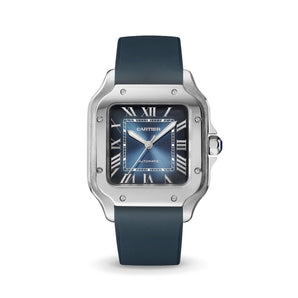 Navy CTS Rubber Strap for Cartier Santos de Cartier