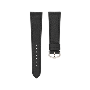 Black Rubberised Leather (Togo) Strap for Cartier Tank