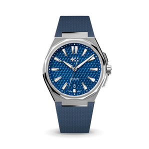 Navy Sailcloth CTS Rubber Strap for Christopher Ward The Twelve