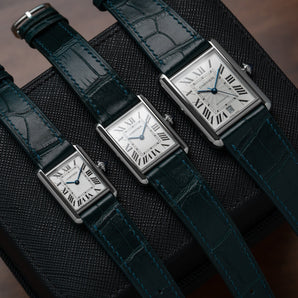 Matte Boreal Green Alligator Cartier Tank Strap