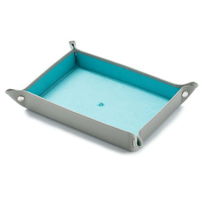 Valet Tray - Light Grey / Turquoise