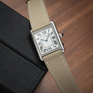 Cream Saffiano Strap for Cartier Tank