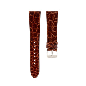 Glossy Caramel Crocodile Flank Stitchless Strap