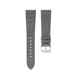 Matte Dolphin Grey Alligator Flank Stitchless Strap