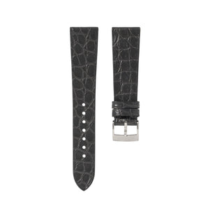 Matte Grey Storm Alligator Flank Stitchless Strap