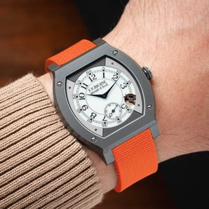 Orange Sailcloth CTS Rubber Strap for F.P. Journe Élégante