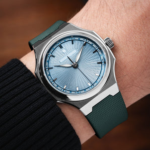 Emerald Green Sailcloth CTS Rubber Strap for Atelier Wen Perception